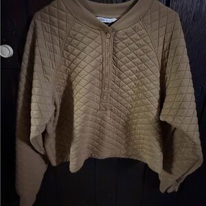 Brown DSG Quilted Pullover Sweater